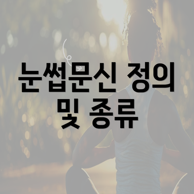 눈썹문신 정의 및 종류