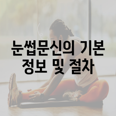 눈썹문신의 기본 정보 및 절차