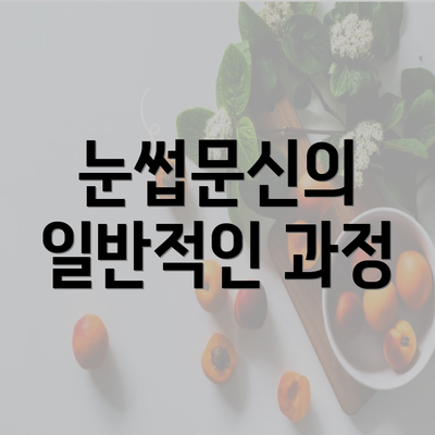 눈썹문신의 일반적인 과정