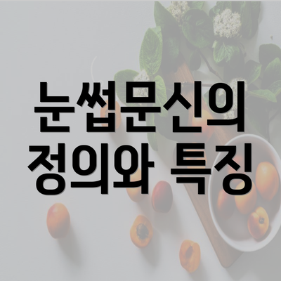 눈썹문신의 정의와 특징