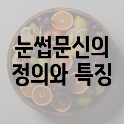 눈썹문신의 정의와 특징