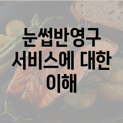 눈썹반영구 서비스에 대한 이해