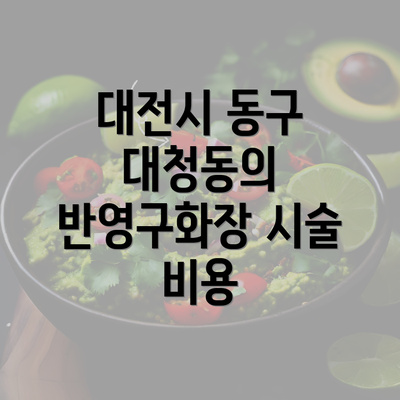 대전시 동구 대청동의 반영구화장 시술 비용