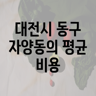 대전시 동구 자양동의 평균 비용