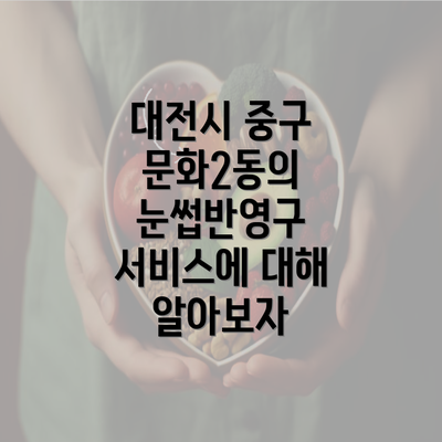 대전시 중구 문화2동의 눈썹반영구 서비스에 대해 알아보자