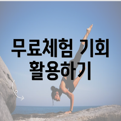 무료체험 기회 활용하기