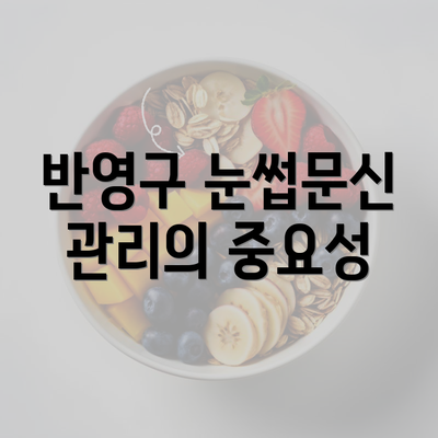 반영구 눈썹문신 관리의 중요성