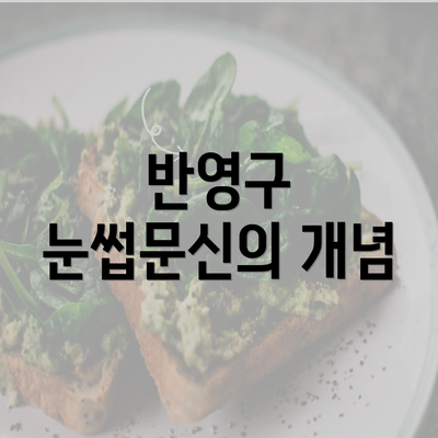 반영구 눈썹문신의 개념