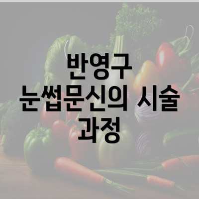 반영구 눈썹문신의 시술 과정