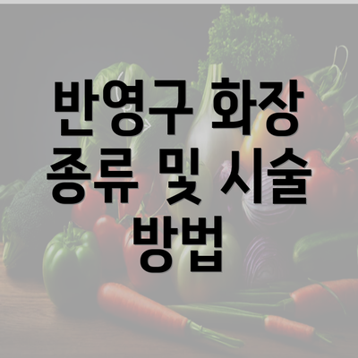 반영구 화장 종류 및 시술 방법