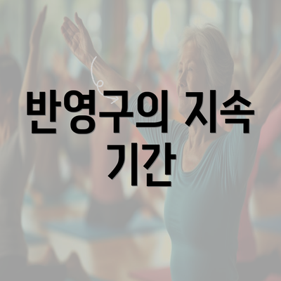 반영구의 지속 기간