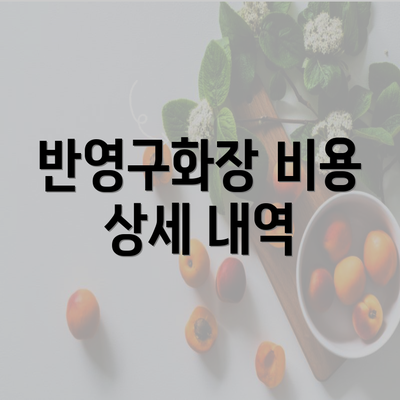 반영구화장 비용 상세 내역