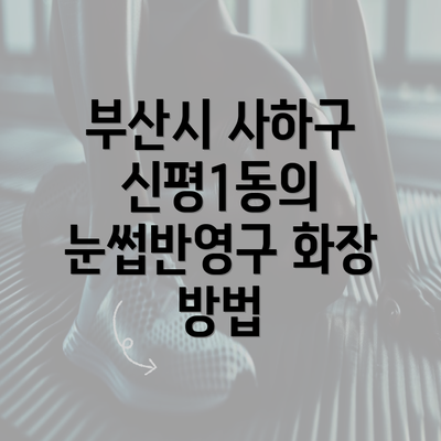 부산시 사하구 신평1동의 눈썹반영구 화장 방법