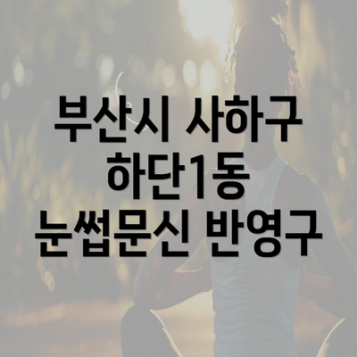 부산시 사하구 하단1동 눈썹문신 반영구