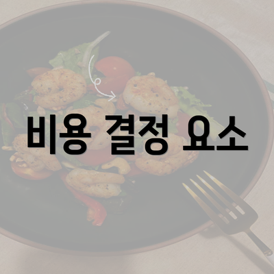 비용 결정 요소