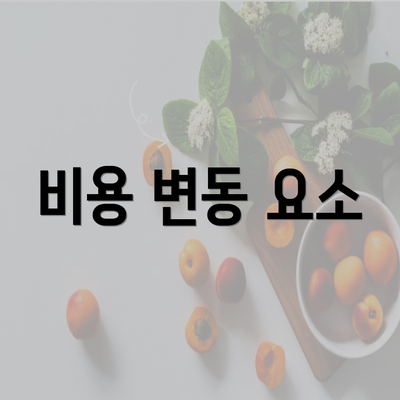 비용 변동 요소