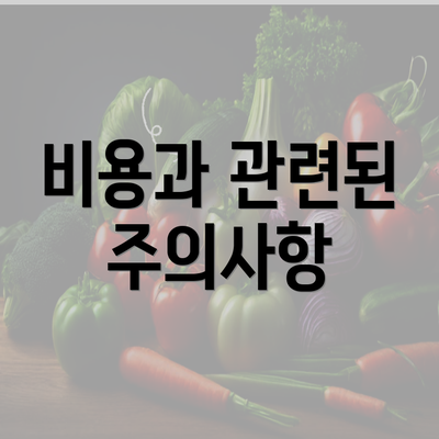 비용과 관련된 주의사항