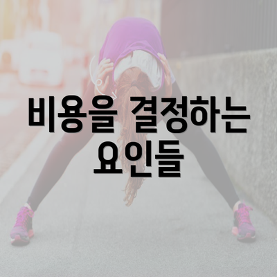 비용을 결정하는 요인들