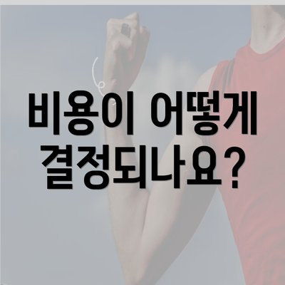 비용이 어떻게 결정되나요?