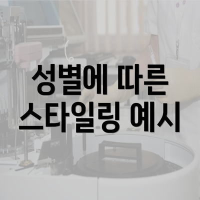 성별에 따른 스타일링 예시