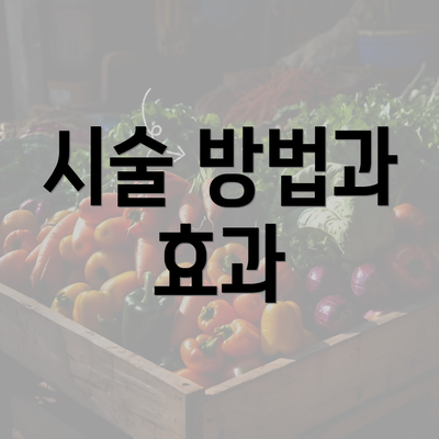 시술 방법과 효과