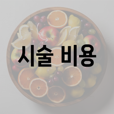 시술 비용