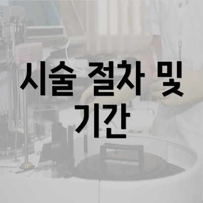 시술 절차 및 기간