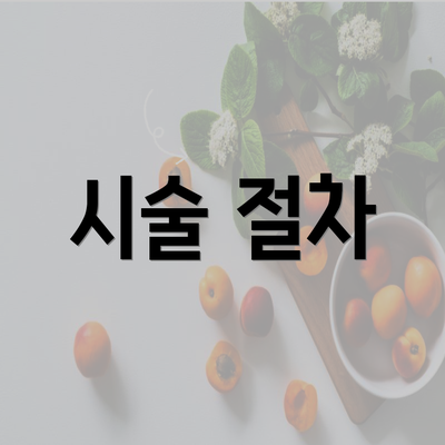 시술 절차