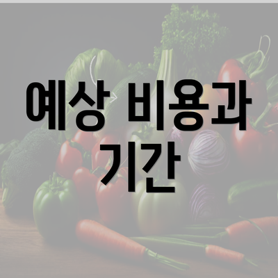 예상 비용과 기간