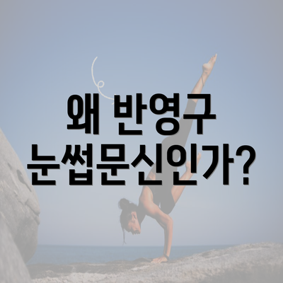 왜 반영구 눈썹문신인가?