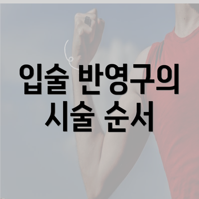 입술 반영구의 시술 순서