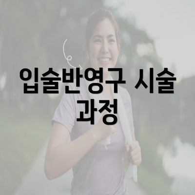 입술반영구 시술 과정