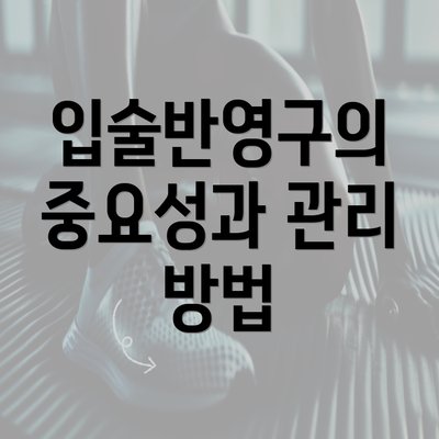 입술반영구의 중요성과 관리 방법