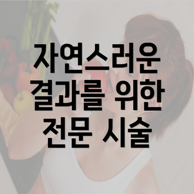 자연스러운 결과를 위한 전문 시술