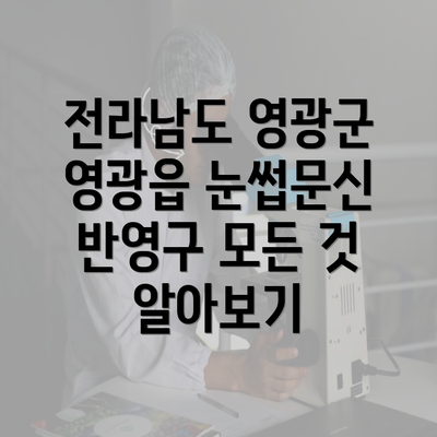 전라남도 영광군 영광읍 눈썹문신 반영구 모든 것 알아보기