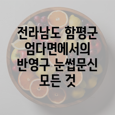 전라남도 함평군 엄다면에서의 반영구 눈썹문신 모든 것