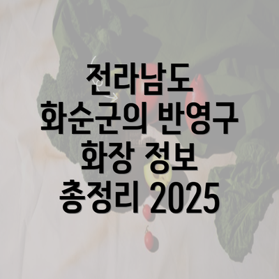 전라남도 화순군의 반영구 화장 정보 총정리 2025