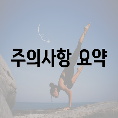 주의사항 요약