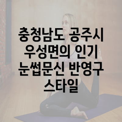 충청남도 공주시 우성면의 인기 눈썹문신 반영구 스타일