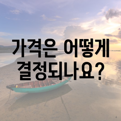 가격은 어떻게 결정되나요?