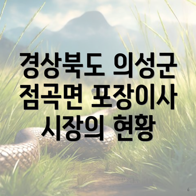 경상북도 의성군 점곡면 포장이사 시장의 현황