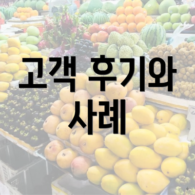 고객 후기와 사례