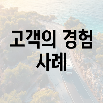 고객의 경험 사례