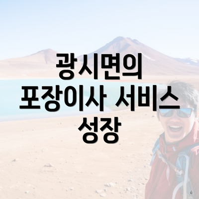 광시면의 포장이사 서비스 성장