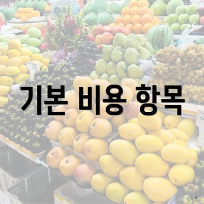 기본 비용 항목