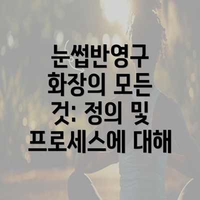 눈썹반영구 화장의 모든 것: 정의 및 프로세스에 대해