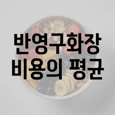 반영구화장 비용의 평균