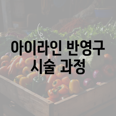 아이라인 반영구 시술 과정