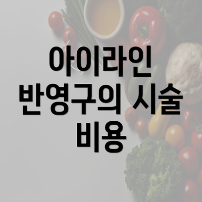 아이라인 반영구의 시술 비용