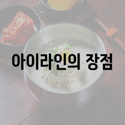 아이라인의 장점